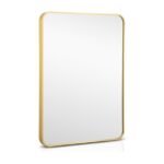 Rectangular Brushed Gold Framed Mirror - 900 x 750mm