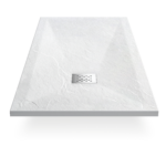 Archi Pro Matt White Slate Stone Resin Rectangular Shower Base - Image 4