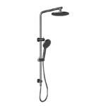 Round Multifunction Shower Rail Set-Gun Metal