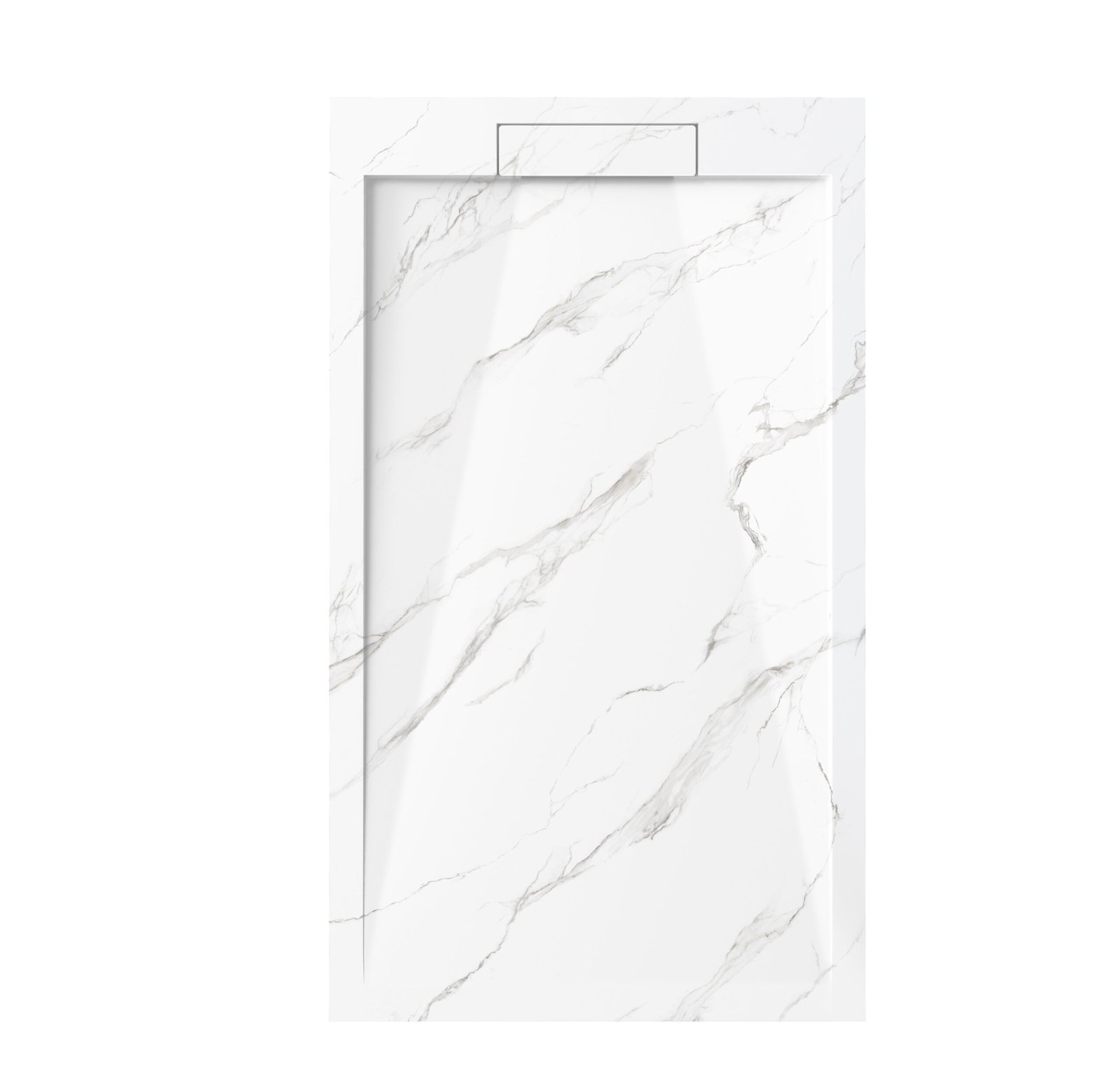 3 Archi Lux Carrara marble effect Slate Stone Resin Rectangular Shower Base - Image 1