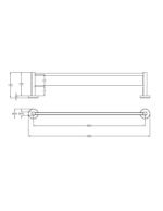 Slimline SS304 Towel Rail Double 600mm - Image 7