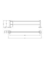 Slimline SS304 Towel Rail Double 900mm - Image 2