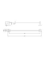 Slimline SS304 Towel Rail Single 900mm - Image 7