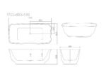 Libra Freestanding Bathtub - Gloss White 1700mm - Image 5