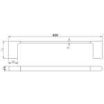 Camden Towel Rail Single 800mm - Image 7