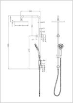 Otus Multi-function Shower Set- Brushed Bronze - Image 2