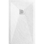 Archi Pro Matt White Slate Stone Resin Rectangular Shower Base