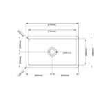 810 x 480 Fireclay Single Sink - Image 8