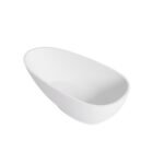 Cast Stone Solid Surface Bathroom BTS3004- Matt White - Image 4