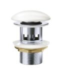 32/40mm Solid Brass Basin Pop-Up Waste with Ceramic Cap -  (Overflow)
