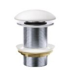 32/40mm Solid Brass Basin Pop-Up Waste with Ceramic Cap -  (No Overflow)