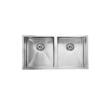 Eden 880 x 440mm Double Bowls Above-Undermount Sink-R10 Corner