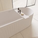 Cast Stone Solid Surface Bathroom BTS3001- Matt White - Image 2
