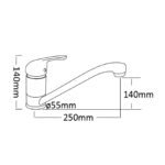 Kitchen Laundry Swivel Sink Mixer Chrome - Image 2