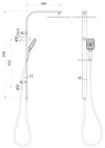 Sando Multifunction Shower Rail Set - Image 3