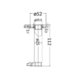 Round Ceiling Arm 100mm - Image 2
