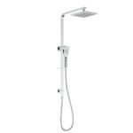 Square Twin Overhead Rain Shower Rail Set