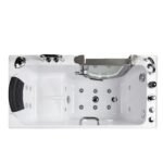 Stainless Steel Glass Door Soaking Freestanding Acrylic Walk in Bathtub - Image 3