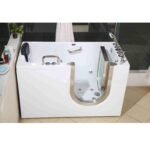 Stainless Steel Glass Door Soaking Freestanding Acrylic Walk in Bathtub - Image 2