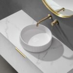 BAS4040R-Stone Basin -Matt White