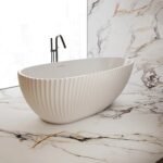 Acilia Eggshell Acrylic Freestanding Bathtub- Matt White