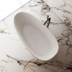 Acilia Eggshell Acrylic Freestanding Bathtub- Matt White - Image 4