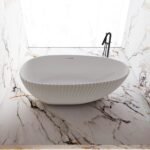 Acilia Eggshell Acrylic Freestanding Bathtub- Matt White - Image 3
