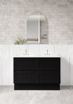 1200-1500mm Hampton Shaker Style Bathroom Vanity Satin White OR Satin Black - Image 2