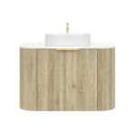 Linear VI 600-900mm Curve Wall Hung Vanity