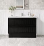 600-900mm Hampton Shaker Style Bathroom Vanity Satin White OR Satin Black - Image 2