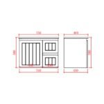 Sena Country Style 750mm Wall Hung Vanity - Image 6