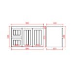 Sena Country Style 900mm Wall Hung Vanity - Image 5
