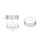 BAS4040R-Stone Basin -Matt White - Image 2