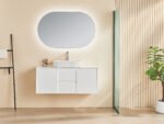 Wave Fluted 1200mm Wall Hung Vanity Double Bowls