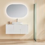 Wave Fluted 1200mm Wall Hung Vanity Double Bowls
