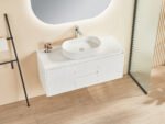 Wave Fluted 1200mm Wall Hung Vanity Double Bowls - Image 3