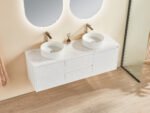Wave Fluted 1500mm Wall Hung Vanity - Image 2