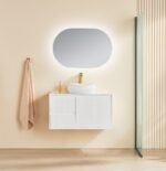 Wave Fluted 900mm Wall Hung Vanity