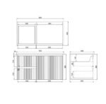 Wave Fluted 900mm Wall Hung Vanity - Image 8