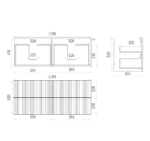 Hudson 1200-1500mm V-Groove Wall Hung Vanity - Image 3