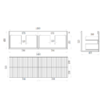 Hudson 1200-1500mm V-Groove Wall Hung Vanity - Image 5