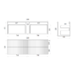 Hudson 1200-1500mm V-Groove Wall Hung Vanity - Image 4