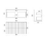 Hudson 600-900mm V-Groove Wall Hung Vanity - Image 3