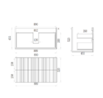 Hudson 600-900mm V-Groove Wall Hung Vanity - Image 7