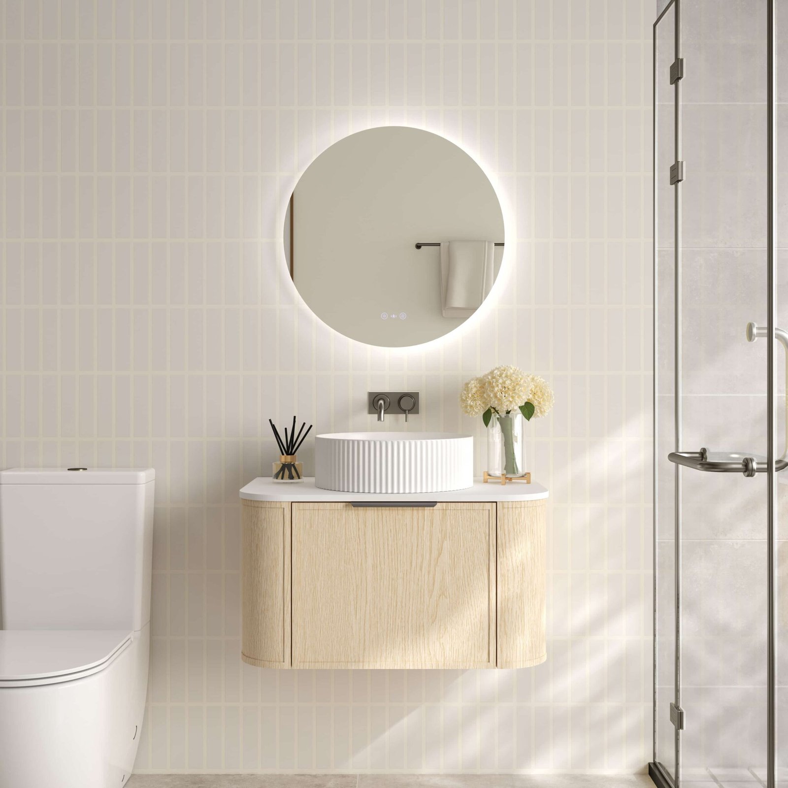 EL-75W-NO VH-20LP-GM 1 Eva 750mm Wall Hung Vanity - Image 1