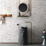 BPS4040R- Marble Stone Freestanding Pedestal Sink -Nero Marquina