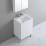 BIANCA 600mm Waterproof PVC Freestanding Vanity - Image 2
