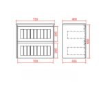 600-900mm Hampton Shaker Style Bathroom Vanity Satin White OR Satin Black - Image 4