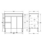 BIANCA 900mm Waterproof PVC Freestanding Vanity - Image 5