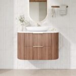 Linear VII 750-900mm Curve Wall Hung Vanity